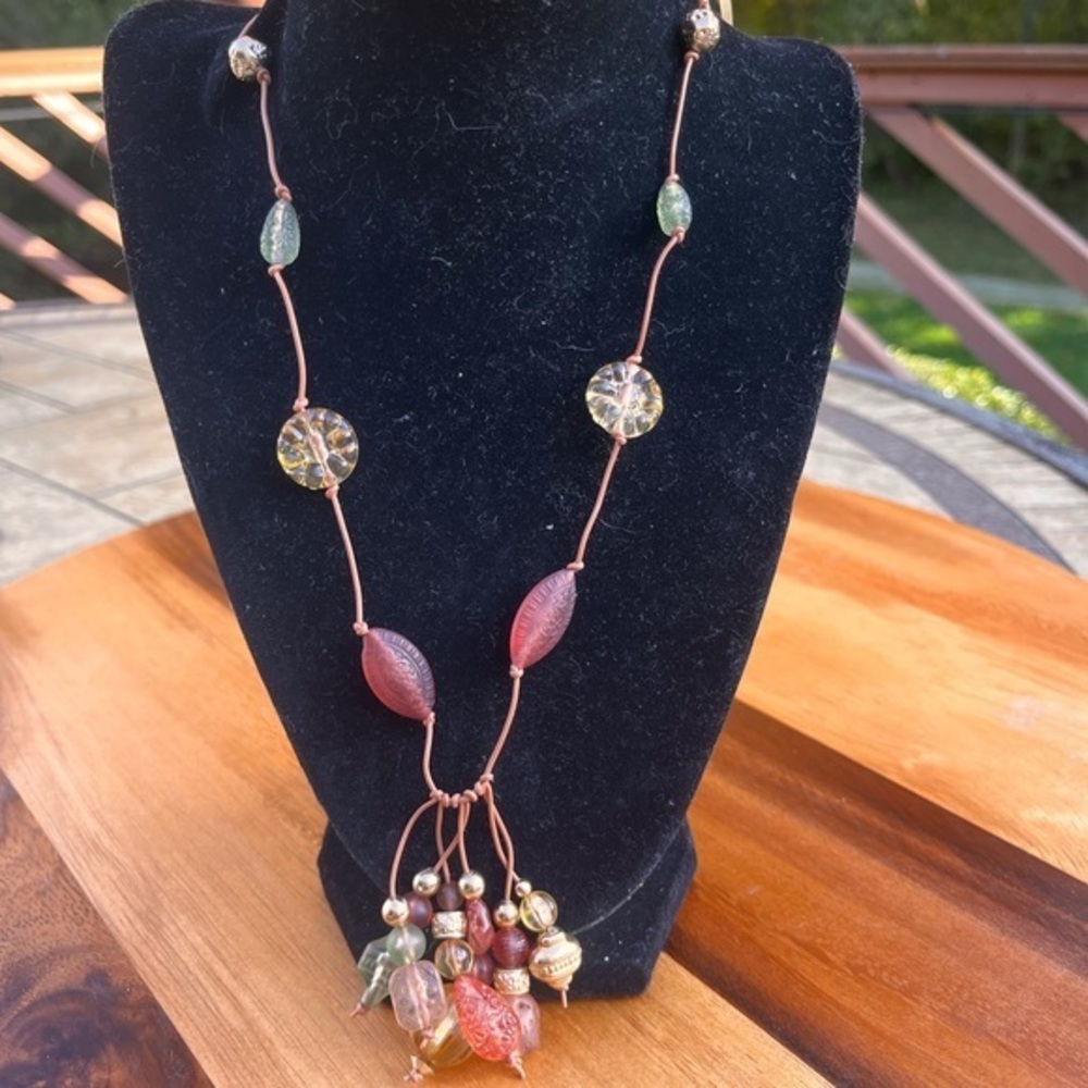 Fall colors necklace